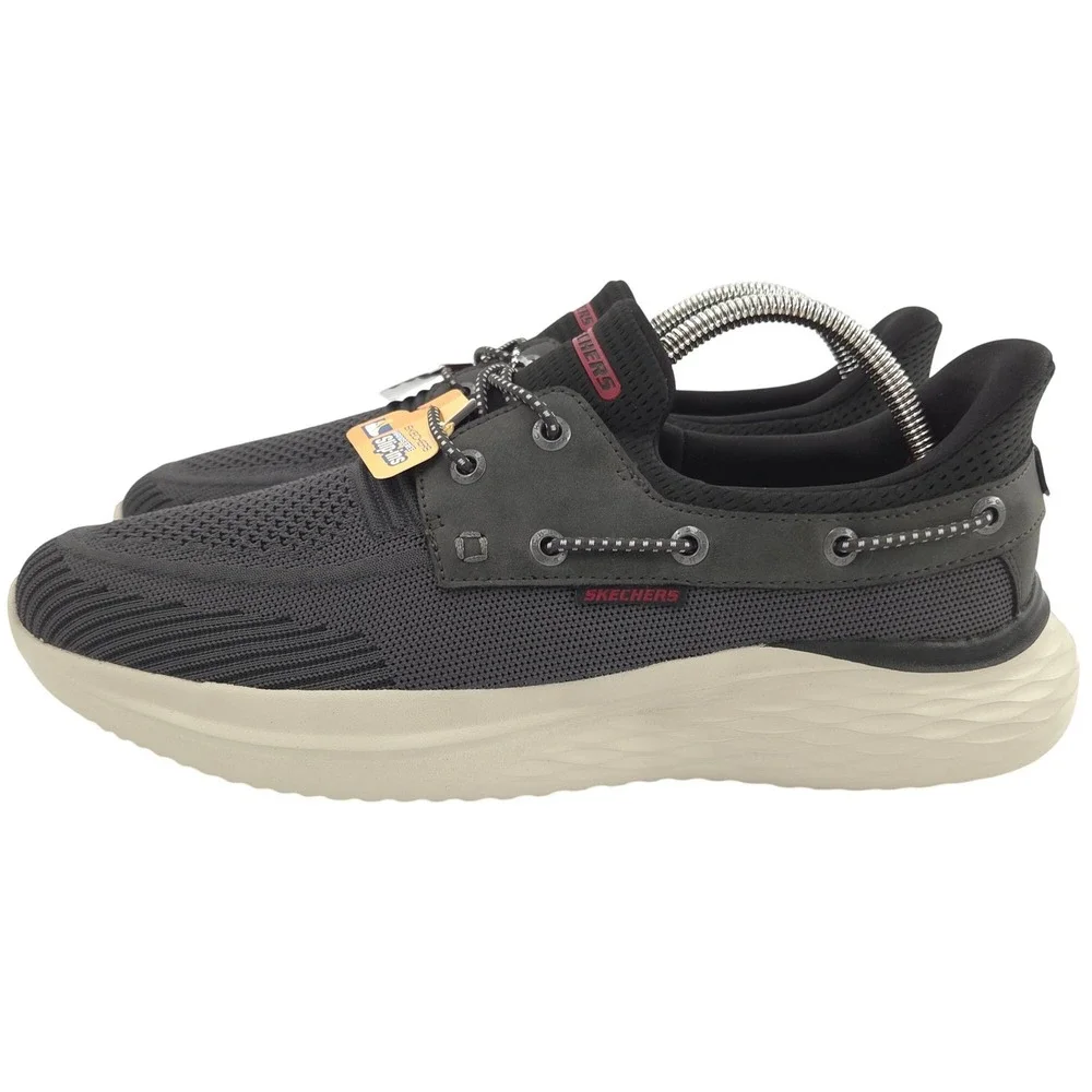 Skechers Lawson Parasail Sneaker Men 10 Gray Black Slip-Ins Boat Casual Shoe NEW